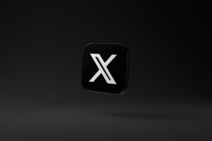 A black square with a white x on it